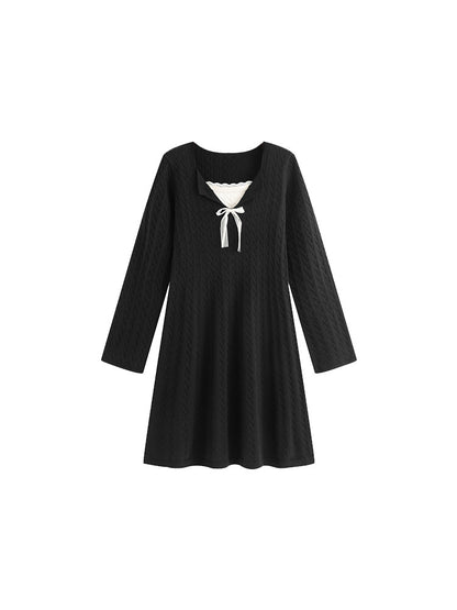 Lace bow dress for women