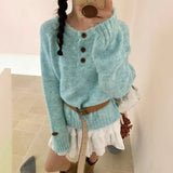 Cozy Knit Pullover Soft Lazy Style Sweater