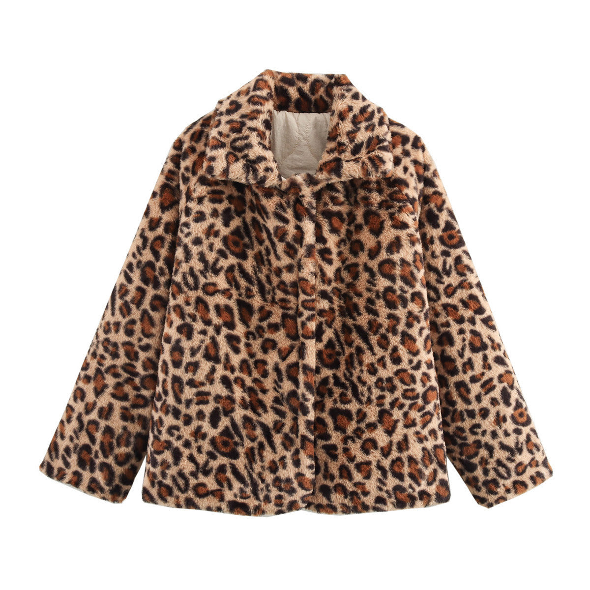 Street style reversible quilted jacket with lapel