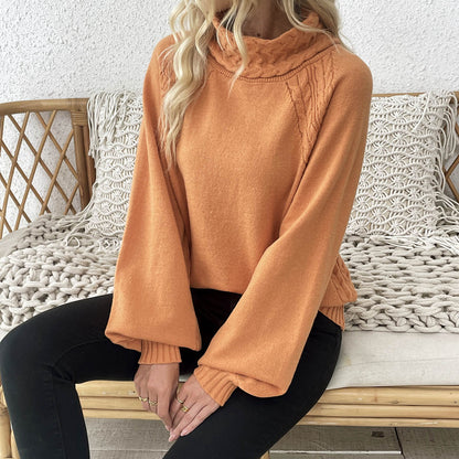 Half Turtleneck Straight Knit Sweater For Women